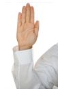 Hand Pledging Allegiance